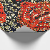 Orientaal tapijt blauw en oranje cadeaupapier (Hoek)