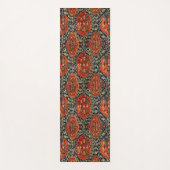 Orientaal tapijt blauw en oranje yogamat (Voorkant)