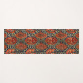 Orientaal tapijt blauw en oranje yogamat (Voorkant (horizontaal))