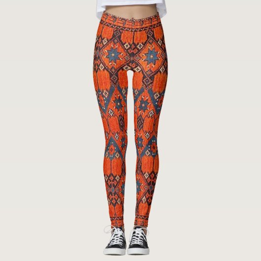 Orientaal Turks Perzisch Patroon Leggings (Voorkant)