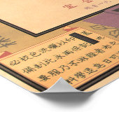 ORIENTAAL VROUW IN BLAUW -Chinees Adverteren Poster (Hoek)