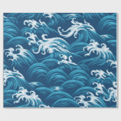 Orientaal zee naadloos decoratief patroon cadeaupapier (Vlak)