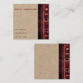 Oriëntaalkundig ontwerp vierkante visitekaartje (Voorkant / Achterkant)