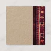 Oriëntaalkundig ontwerp vierkante visitekaartje (Achterkant)