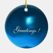 ORIËNTAALS SPROOKJE Blauwe Saffier Keramisch Ornament (Achterkant)