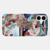 ORIËNTAALS SPROOKJE Fantasy Blauw iPhone Hoesje (Achterkant horizontaal)