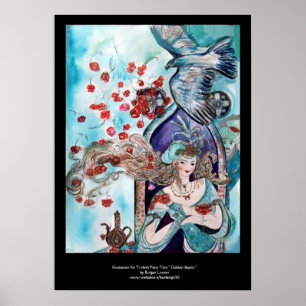 ORIËNTAALS SPROOKJE / PRINSESS,RODE ROZEN EN HAVIK POSTER
