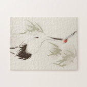 Oriëntaalschilderij, roodvolle kraan legpuzzel (Horizontaal)