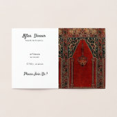 Oriëntaalse gebedskleed ontwerp - Iftar diner Folie Kaarten (Binnen)