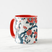 Oriëntaalse geïnspireerde Mok van bloemen- en pare (Voorkant links)