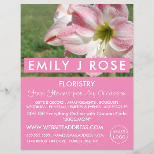 Oriëntaalse leugens, Florist, floristry Adverteren Flyer