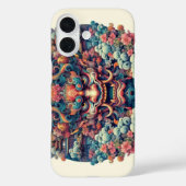 Oriëntaalse symmetrische abstracte Oni demon gezic Case-Mate iPhone Case (Achterkant)