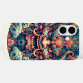 Oriëntaalse symmetrische abstracte Oni demon gezic Case-Mate iPhone Case (Achterkant (horizontaal))