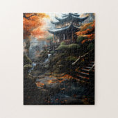 Oriëntaalse tempelpuzzel legpuzzel (Verticaal)