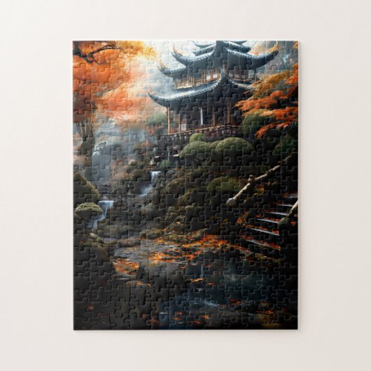 Oriëntaalse tempelpuzzel legpuzzel (Verticaal)