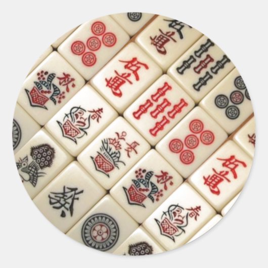 Oriëntaalse uitdrukking ronde sticker (Voorkant)