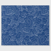 Oriental abstracte watergolven cadeaupapier (Vlak)