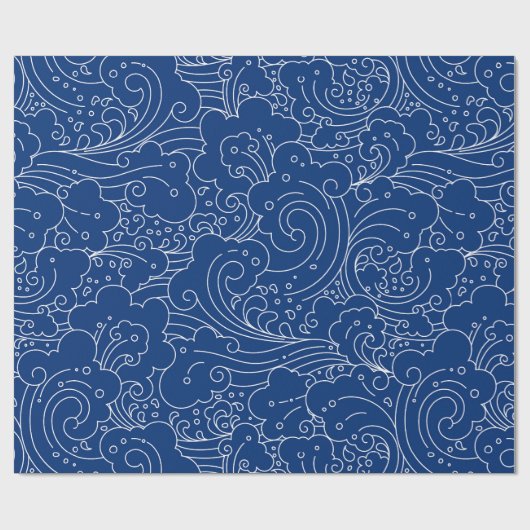 Oriental abstracte watergolven cadeaupapier (Vlak)