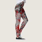Oriental Accent Dragons Abstracte Kunst Leggings (Rechts)