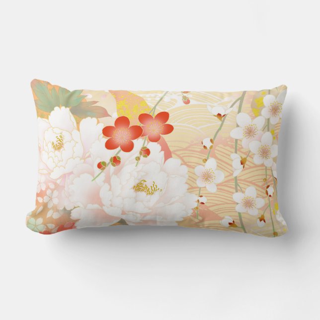 Oriental Accent Japanse Floral Soft Colors-1 Kussen (Voorkant)