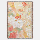 Oriental Accent Japanse Floral Soft Colors Deken (Voorkant Verticaal)