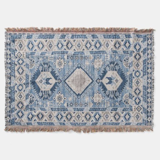 Oriental Antiek Blue Kilim Rug Deken (Voorkant)