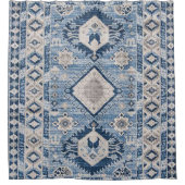 Oriental Antiek Blue Kilim Rug Douchegordijn (Voorkant)
