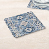 Oriental Antiek Blue Kilim Rug Kartonnen Onderzetters (Schuin)