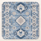Oriental Antiek Blue Kilim Rug Kartonnen Onderzetters (Voorkant)
