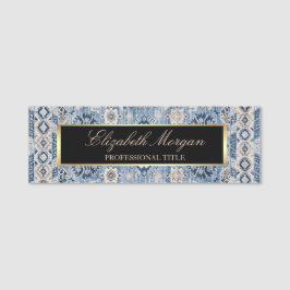 Oriental Antiek Blue Kilim Rug Naamplaatje