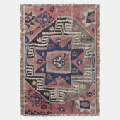 Oriental Antiek Blue Kilim Rug Red Deken (Voorkant Verticaal)