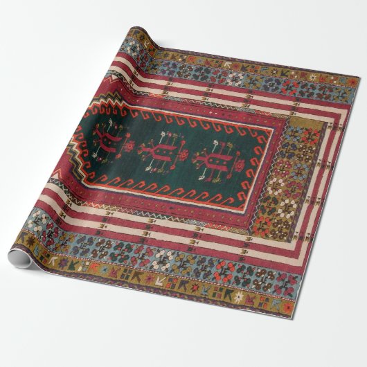 Oriental Antiek Kilim Rug Cadeaupapier (Uitgerold)