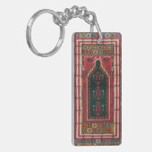 Oriental Antiek Kilim Rug Sleutelhanger (Voorkant Links)