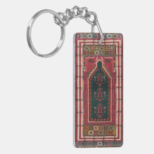 Oriental Antiek Kilim Rug Sleutelhanger (Voorkant Links)