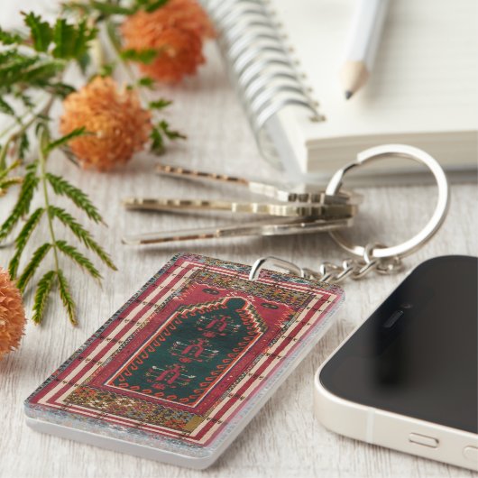 Oriental Antiek Kilim Rug Sleutelhanger (Voorkant Rechts)