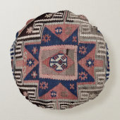 Oriental Antiek Red Kilim Rug Rond Kussen (Achterkant)