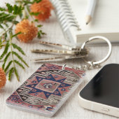 Oriental Antiek Red Kilim Rug Sleutelhanger (Voorkant Rechts)