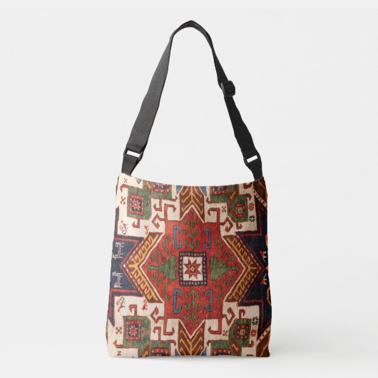 Oriental Antiek tapijttapijt Kilim Crossbody Tas (Voorkant)