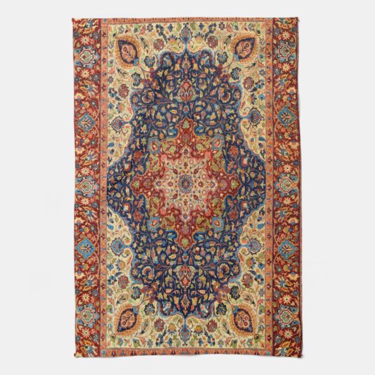Oriental Antiek Turkis Carpet Pattern Theedoek (Verticaal)
