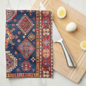 Oriental Antiek Turkis Rug Pattern Theedoek (Quarter Fold)