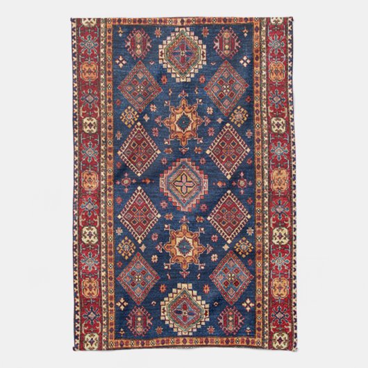 Oriental Antiek Turkis Rug Pattern Theedoek (Verticaal)