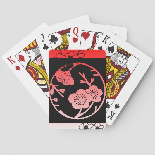 Oriental Apple Blossom Playing Cards Pokerkaarten (Achterkant)