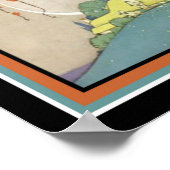 Oriental Art Deco Afdrukken 12 x 16 Poster (Hoek)