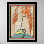 Oriental Art Deco Afdrukken 12 x 16 Poster<br><div class="desc">Stunning Oriental Art Deco House en Garden Scene 12 x 16</div>