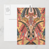 Oriental Art Nouveau Briefkaart (Voorkant / Achterkant)
