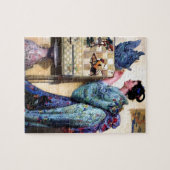 Oriental Art Woman Paintng Legpuzzel (Horizontaal)
