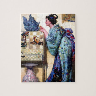 Oriental Art Woman Paintng Legpuzzel