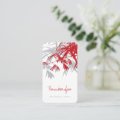 Oriental Asian Bamboo Leaves Tree Modern Zen Spa Visitekaartje (Staand voorkant)