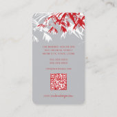 Oriental Asian Bamboo Leaves Tree Modern Zen Spa Visitekaartje (Achterkant)