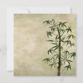 Oriental Bamboo Wedding Invitation Kaart (Achterkant)